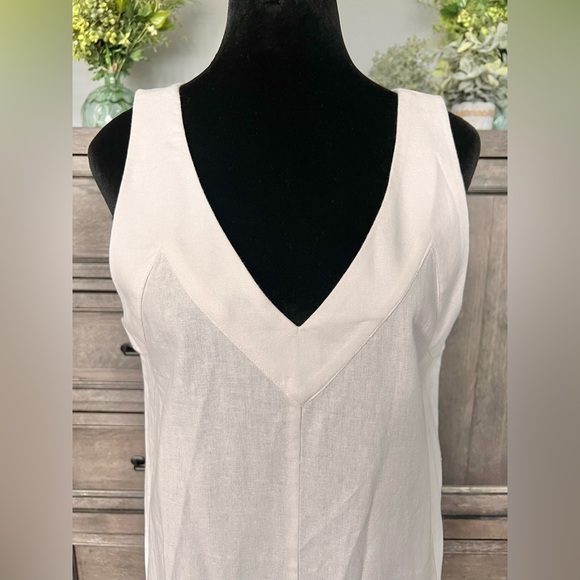 DKNY Women's Linen Dress - White - Picture 3 of 7